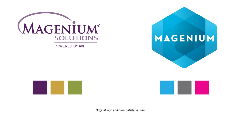 New Logo vs Old Logo with color palette